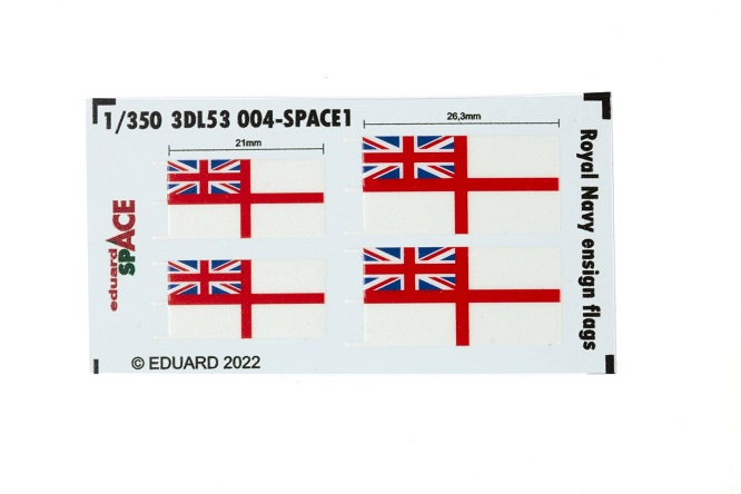 Eduard Accessories 3DL53004 - 1:350 Royal Navy ensign flags SPACE - Neu