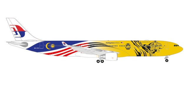 Herpa 535359 - 1/500 Malaysia Airlines Airbus A330-300 “Harimau Malaya” – 9M-MTG