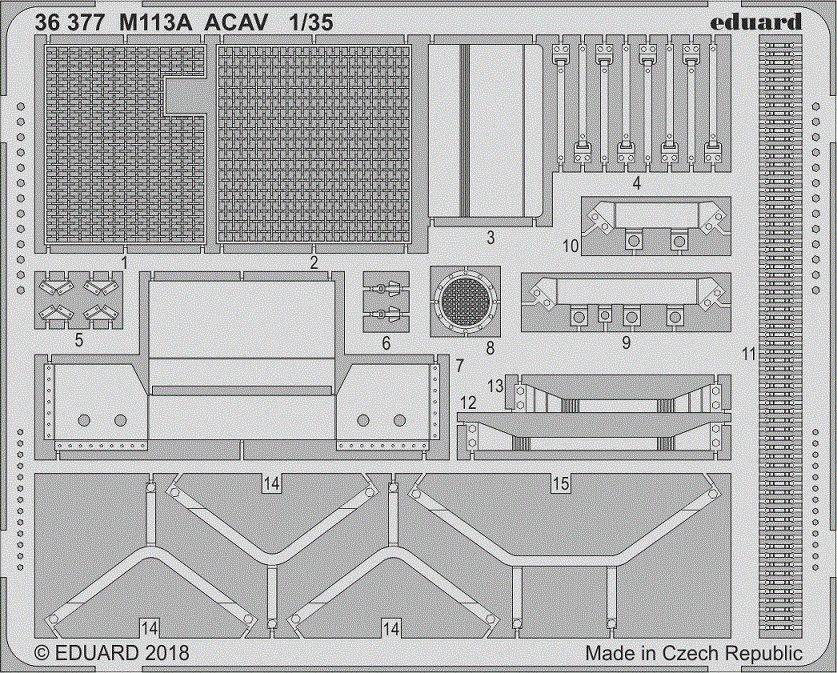  Eduard Accessories 36377 - 1:35 PE Set M113A ACAV for AFV Club - Neu