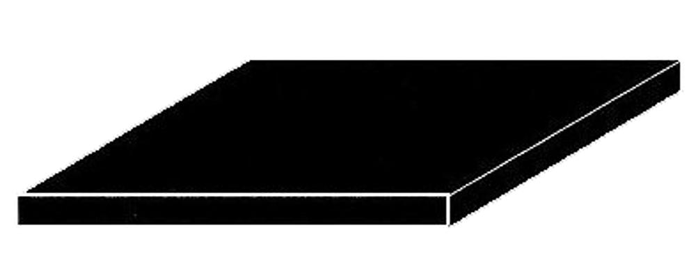 (X) Evergreen 509514 - Schwarze Polystyrolplatten, 150x300x0,75 mm, 2 Stück -Neu