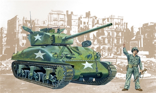 Italeri 225 - 1/35 Us Kampfpanzer Sherman M4A1 - Neu