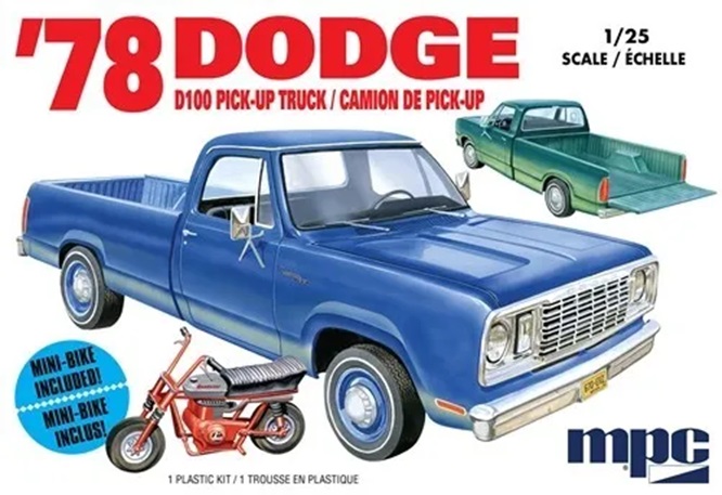 (X) AMT/MPC 590901 - 1/25 1978er Dodge D-100 Custom Pick-up - Neu