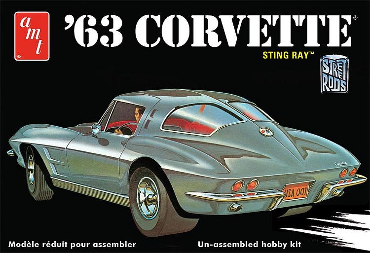 AMT/MPC AMT861 - 1/25 1963er Chevy Corvette Sting Ray - Neu