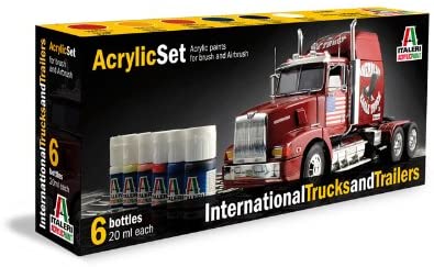 (X) Italeri 0435 -  Acryl Set "International Trucks and Trailers"