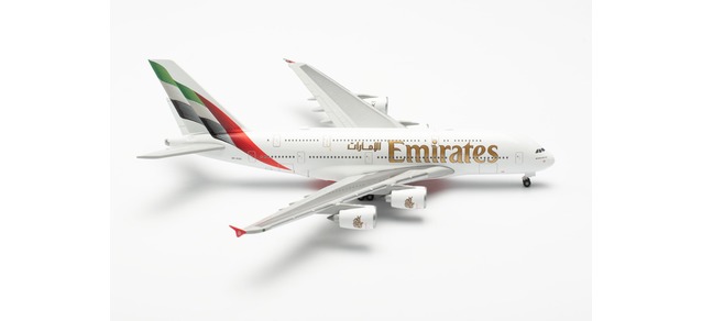 Herpa 537193 - 1/500 Emirates Airbus A380 - new Colors - A6-EOG - Neu