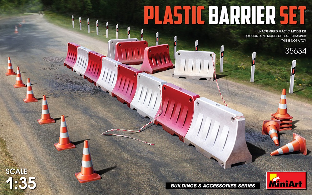 Miniart 35634 - 1:35 Plastic Barrier Set - Neu