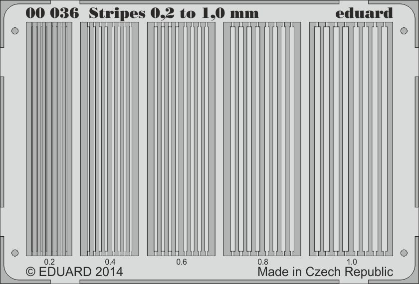 Eduard Accessories 00036 -  Stripes 0.2 To 1 mm - Ätzsatz - Neu