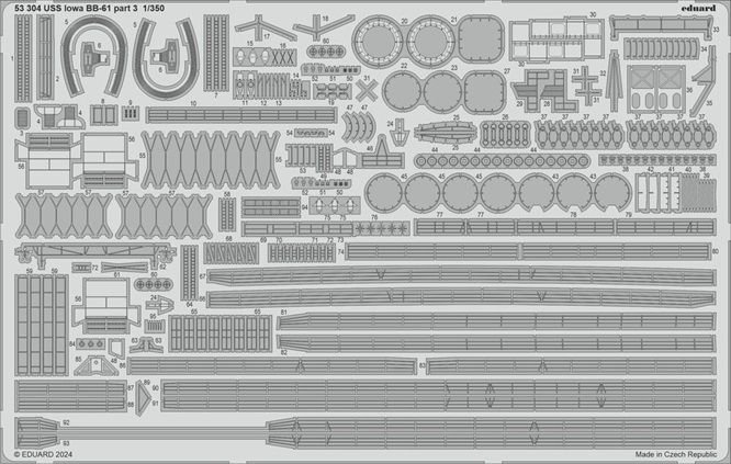 Eduard Accessories 53304 - 1:350 USS Iowa BB-61 part 3 1/350 HOBBY BOSS - Neu