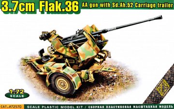 ACE 72570 - 1:72 Flak.36  3.7cm. AA gun with Sd.Ah.52 carriage trailer - Neu