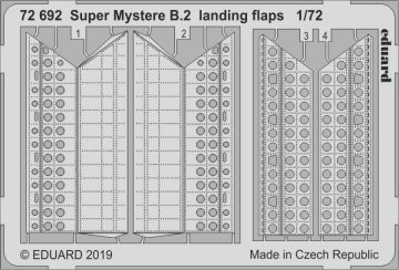 (X) Eduard Accessories 72692 - 1:72 Super Mystere B.2 landing flaps