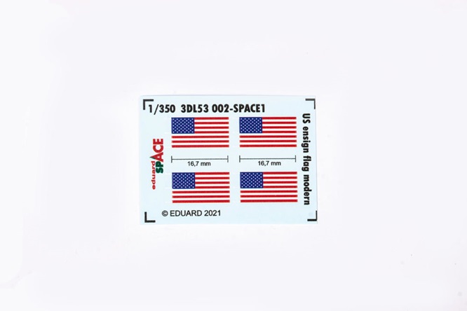 Eduard Accessories 3DL53002 - 1:350 US ensign flag modern SPACE - Neu