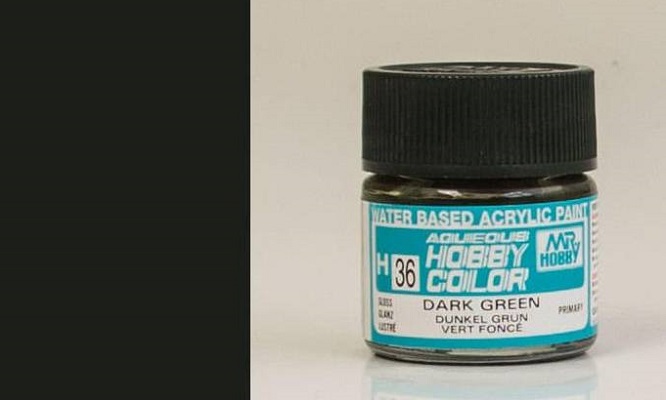(X) Mr Hobby - Gunze H-036 - Aqueous Hobby Colors (10ml),Dark Green
