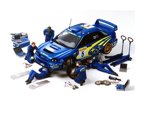 Tamiya 24266 - 1/24 Figurenset Motorsport Rally Mechaniker - Neu