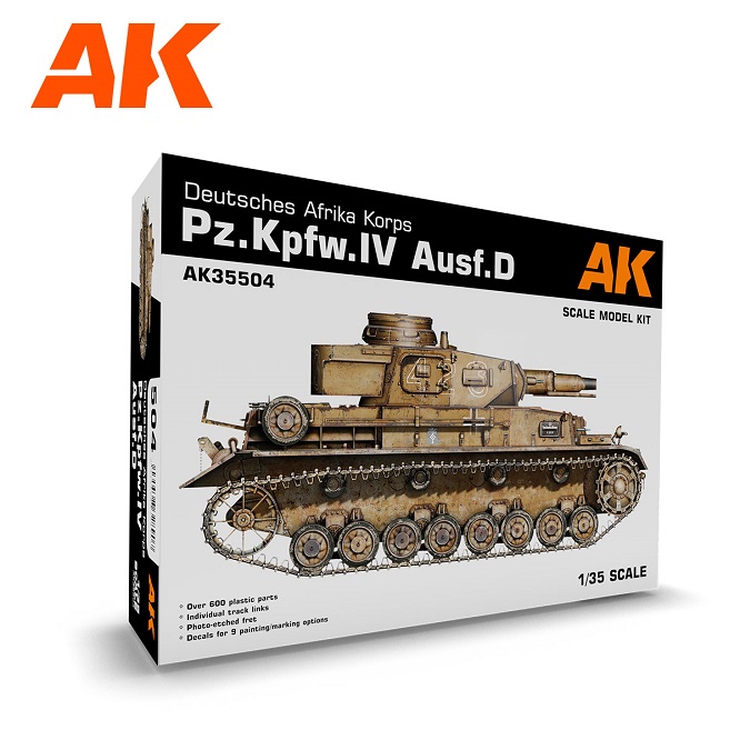 (M) AK Interactive AK35504 - 1:35 Pz.Kpfw.IV Ausf.D AFRIKA KORPS - Neu