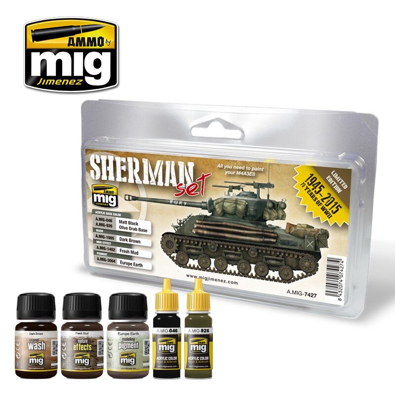 (M) Ammo MIG 7427 - Alterungsset - Fury Sherman Set 