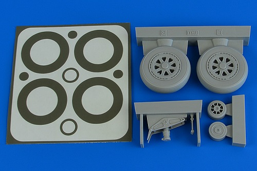 Aires 2227 - 1:32 A1H Skyraider wheels & paint masks for Trumpeter - Neu