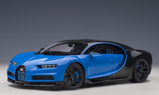 AUTOart 70997 - 1/18 Bugatti Chiron Sport (French Racing Blue/Carbon)