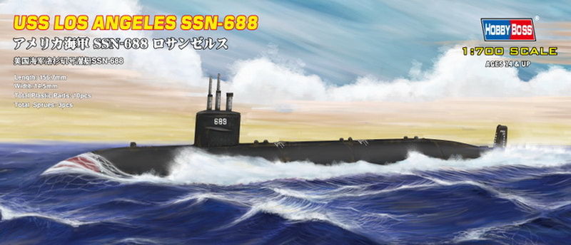 Hobbyboss 87014 - 1:700 USS Navy Los Angeles submarine SSN-688- Neu