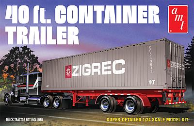 AMT/MPC AMT1196 - 1/24 40ft Semi Container Trailer - Neu