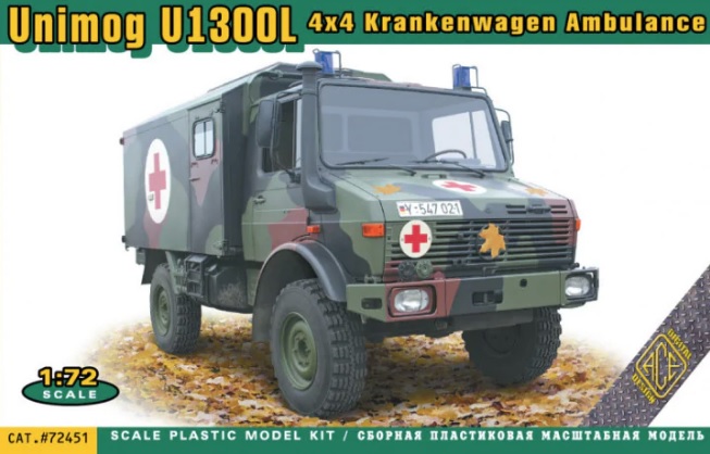 ACE 72451 - 1:72 U1300L 4x4 Krankenwagen Ambulance - Neu
