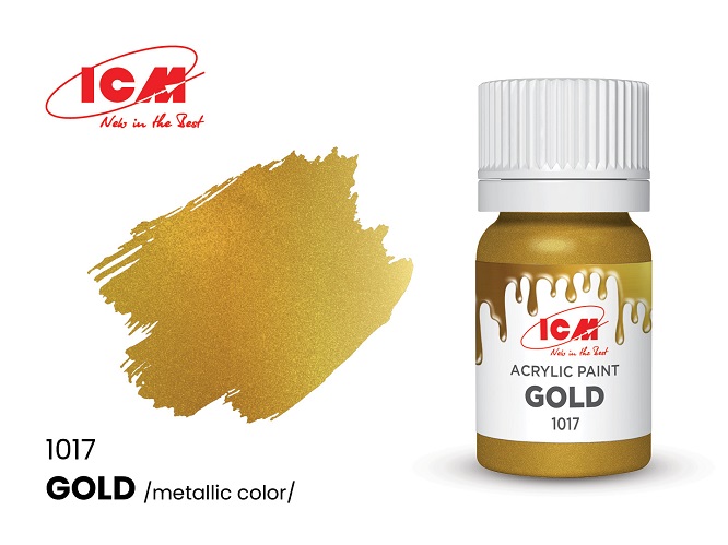 ICM 1017 - METALLIC COLORS Gold bottle 12 ml - Neu