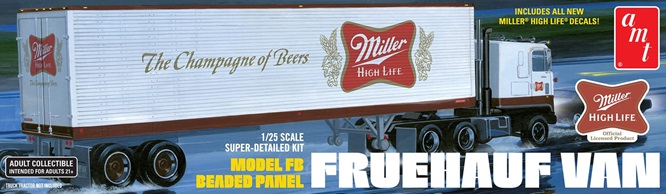 AMT/MPC AMT1234/06 - 1/25 Miller Beer Fruehauf 40' Semi Trailer - Neu