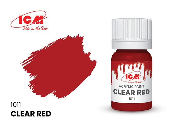 ICM 1011 - BASIC COLORS Clear Red bottle 12ml - Neu