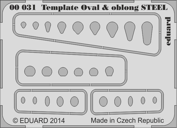 Eduard Accessories 00031 -  Template Ovals & Oblong Steel For Tool - Ätzsatz - Neu