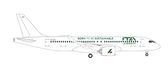 Herpa 536875 - 1/500 ITA Airways Airbus A220-300 “Born to be Sustainable”–EI-HHJ