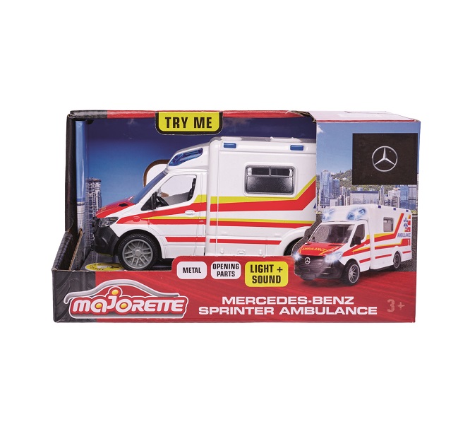 (X) Majorette 213712001 - Grand Series - Mercedes-Benz Sprinter Ambulance - Neu