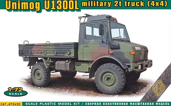 ACE 72450 - 1:72 Unimog U1300L 4x4 military 2t truck - Neu