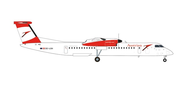 Herpa 571975 - 1/200 Austrian Airlines Bombardier Q400 (new colors) – “Gmunden”
