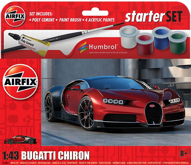 Airfix A55005 - 1/43 Small Starter Set NEW Bugatti Chiron - Neu