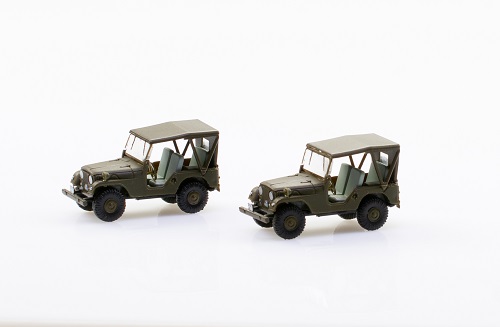 ACE Arwico 885105 - 1/87 Set mit 2 Willy's Armee-Jeep M38A1 - Neu