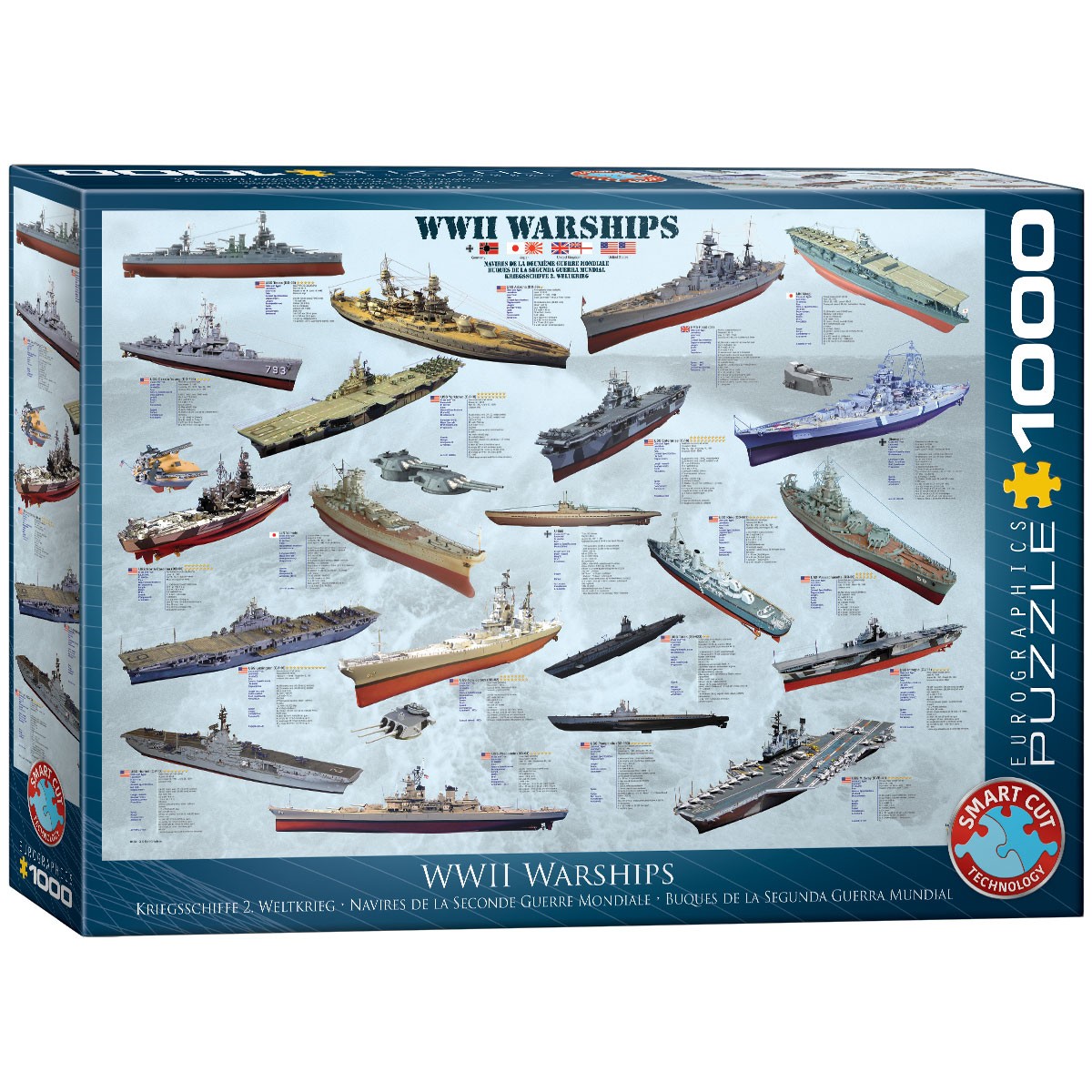 Eurographics Puzzle 6000-0133 - Kriegsschiffe des 2. Weltkriegs  - 1000 Teile