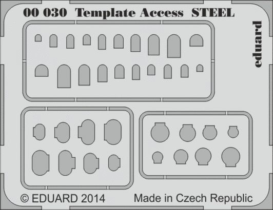 Eduard Accessories 00030 -  Template Access Steel - Ätzsatz - Neu