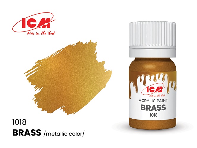 ICM 1018 - METALLIC COLORS Brass bottle 12 ml - Neu