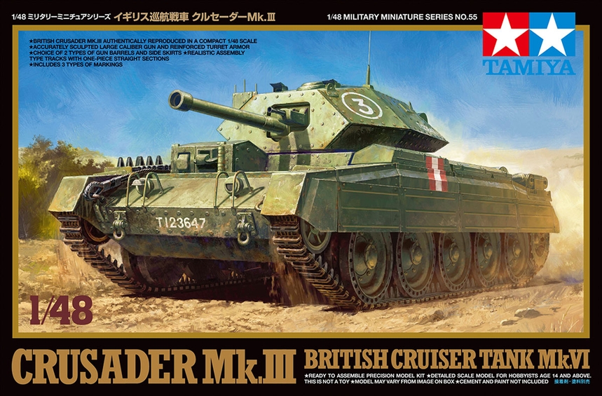 Tamiya 32555 - 1/48 WWII Britischer Crusader Mk. III & IV - Neu