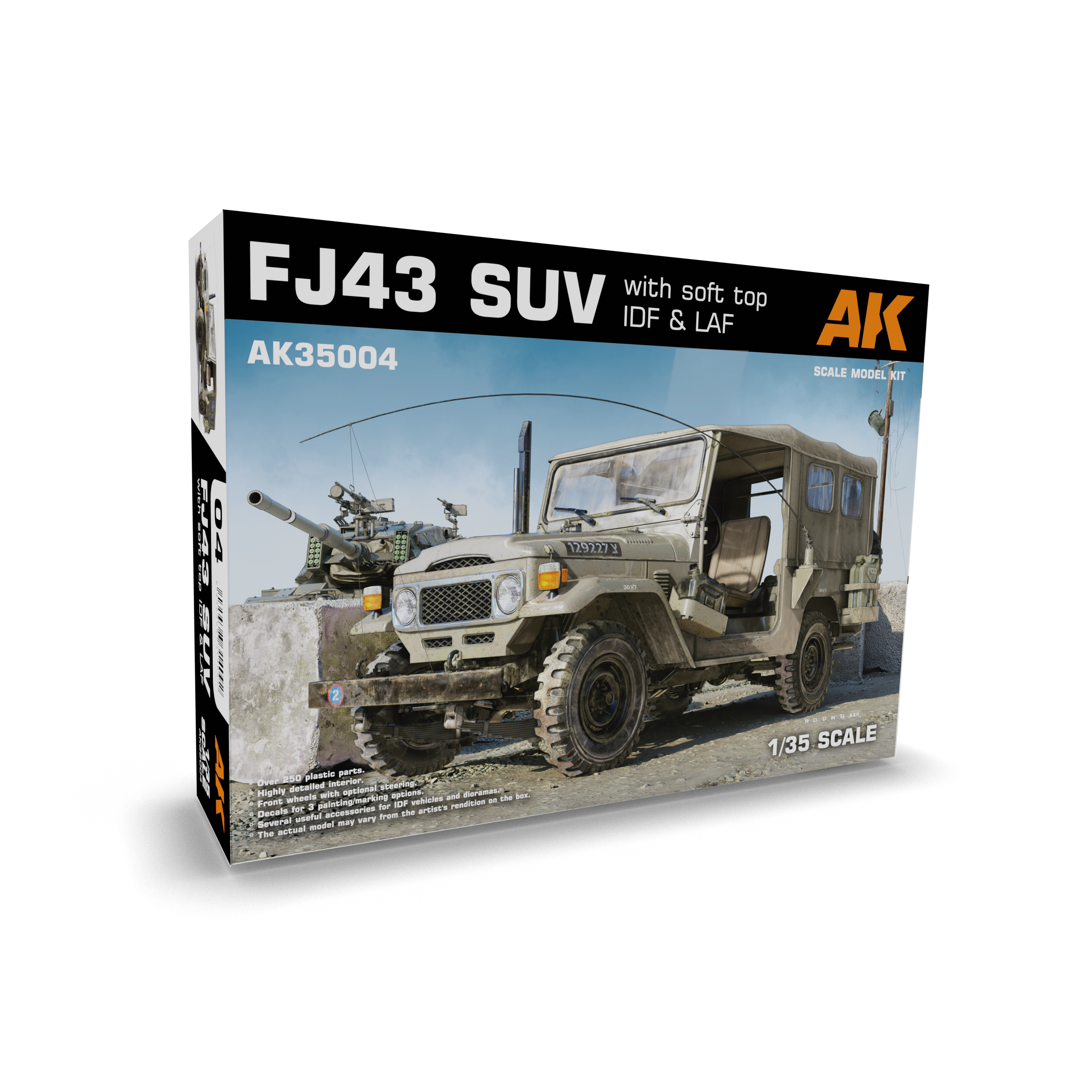 (M) AK Interactive AK35004  - 1:35 FJ43 SUV with Soft Top IDF & LAF - Neu
