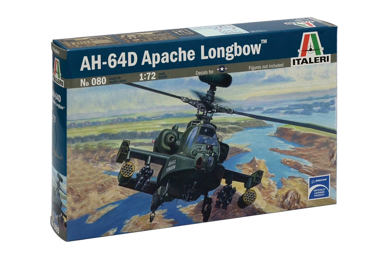 Italeri 080 - 1/72 AH-64D Apache Longbow Hubschrauber - Neu