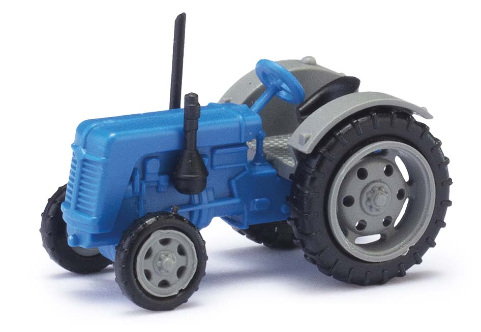 Busch 211006713 - 1/160 / N Traktor Famulus - Blau/Grau - graue Felgen - Neu