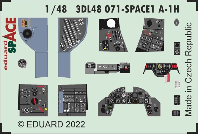 Eduard Accessories 3DL48071 - 1:48 A-1H SPACE - Neu