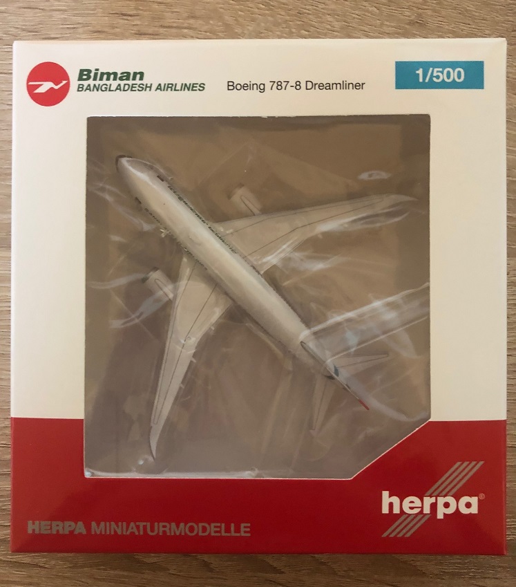 Herpa 532730 - 1/500 Boeing 787-8 Dreamliner - Biman Bangladesh Airlines - Neu