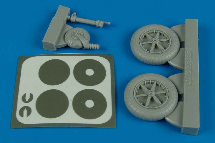 Aires 2138 - 1:32 Bf 109F wheels & masks for Trumpeter  - Neu