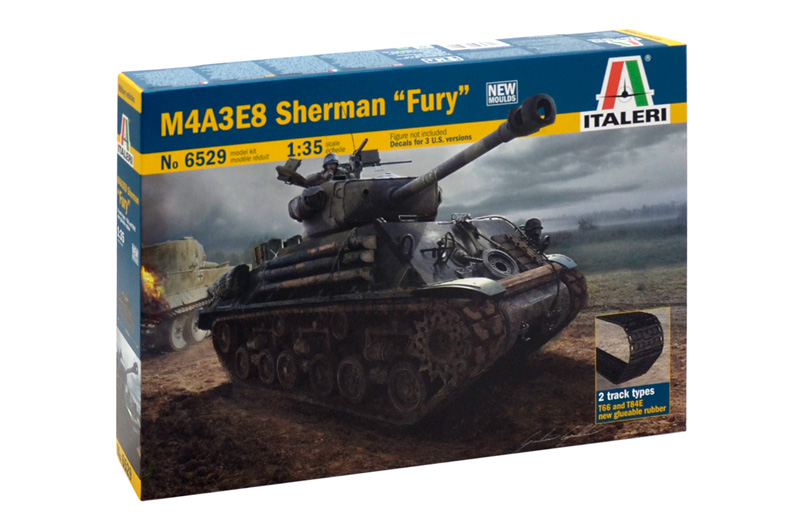 Italeri 6529 - 1/35 WWII Us M4A3E8 Sherman Fury - Neu