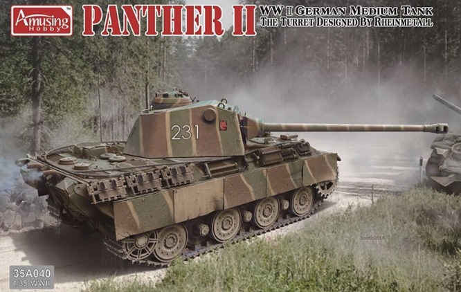 (M) Amusing Hobby 35A040 - 1:35 Panther II Rheinmetall Turret - Neu