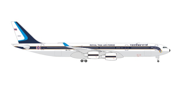 Herpa 535953 - 1/500 Royal Thai Air Force Airbus A340-500 – HS-TYV - Neu