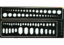 Eduard Accessories 00001 - 1:72 Kreise Und Ovale Gravierschablone - Werkzeug - Neu