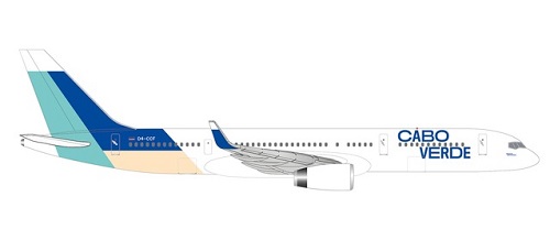 Herpa 534581 - 1/500 Cabo Verde Airlines Boeing 757-200 - Island of Sal colors –