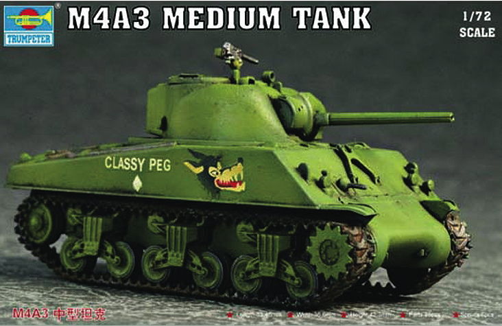 (X) Trumpeter 07224 - 1:72 M4A3 Tank - Neu